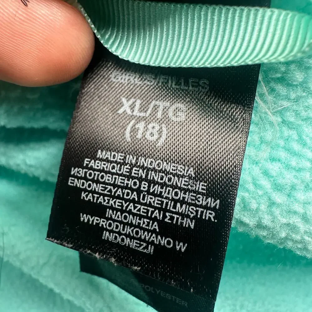 The North Face 3-in-1 HyVent Triclimate Fleece Jacket Girls Youth XL Teal White